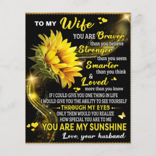 Zu meiner Sonnenblume Ehefrau Geburtstagsgeschenk, Flyer