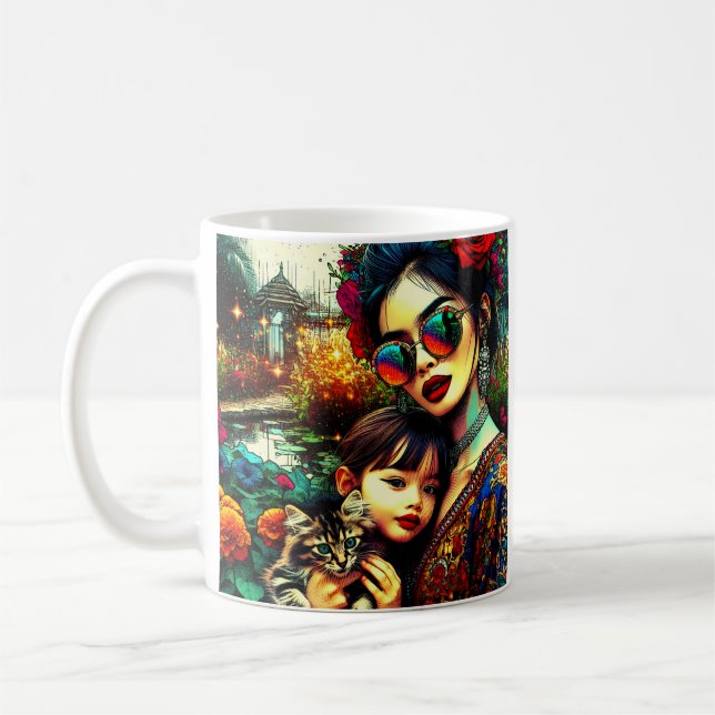 Zu meiner süßen Mama am Muttertag Personalisiert Kaffeetasse (Links)
