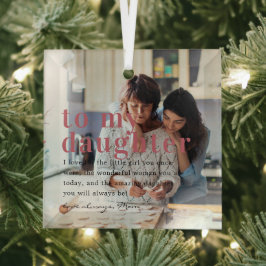 Zu meiner Tochter | Angebot und Foto Ornament Aus Glas
