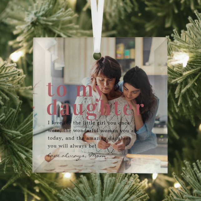 Zu meiner Tochter | Angebot und Foto Ornament Aus Glas (Insitu)