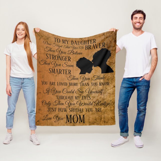 zu meiner Tochter aus der Mama Fleecedecke (Beispiel)