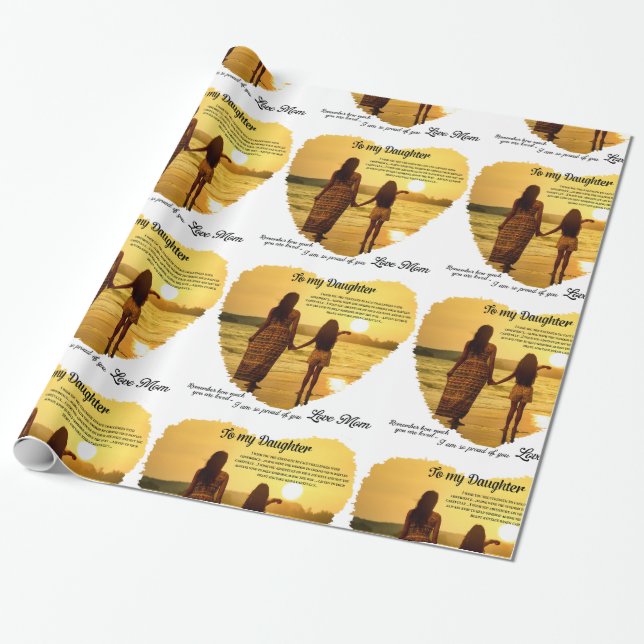 Zu meiner Tochter Geschenkpapier (Ungerollt)