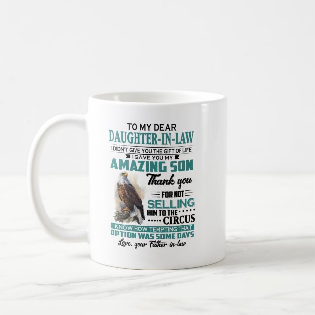 zu meiner Tochter im Shirt Kaffeetasse (Links)