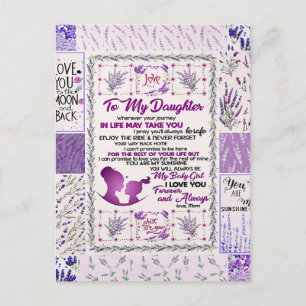 Zu meiner Tochter, meinem kleinen Mädchen in der L Postkarte