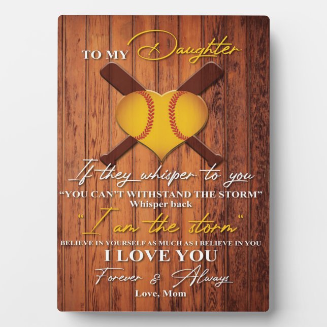 Zu meiner Tochter | Niedlich zu meinem Geschenk Fotoplatte (Vorderseite)