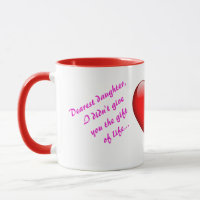 Zu meiner Tochter-Tasse aus der Mama