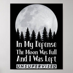 Zu meiner Verteidigung, der Mond war voll und ich Poster