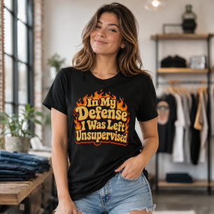 Zu meiner Verteidigung: Ich wurde unbeaufsichtigt Tri-Blend Shirt