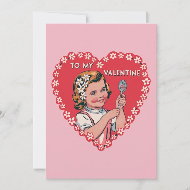 Zu meiner Vintagen Grußkarte Valentine Feiertagskarte (Vorderseite)