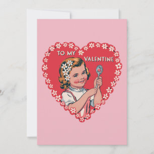 Zu meiner Vintagen Grußkarte Valentine Feiertagskarte