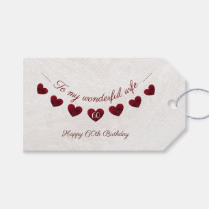 Zu meiner wunderbaren Ehefrau 60. Geburtstag roman Geschenkanhänger