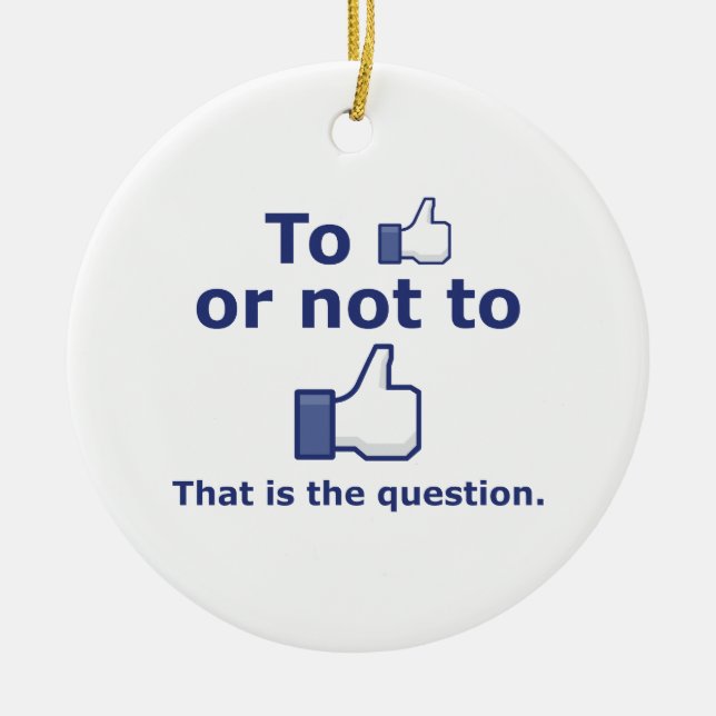 Zu mögen oder nicht mögen keramikornament (Vorne)