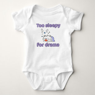 Zu müde für Drama Lustiger Kawaii Bär Baby Strampler