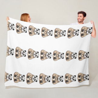 Zu müde, um zu funktionieren Panda Coffee Cartoon Fleecedecke