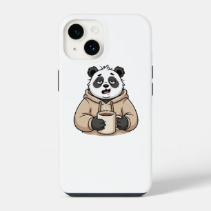 Zu müde, um zu funktionieren Panda Coffee Cartoon iPhone 14 Hülle