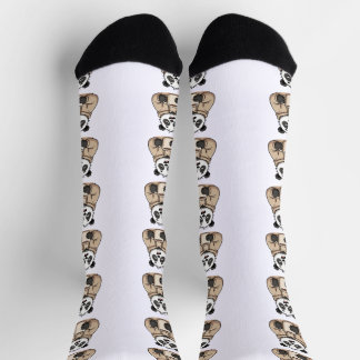 Zu müde, um zu funktionieren Panda Coffee Cartoon Socken