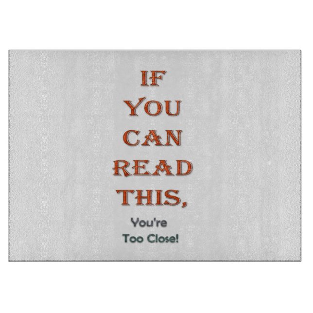 Zu nah schneidebrett (Vorderseite)