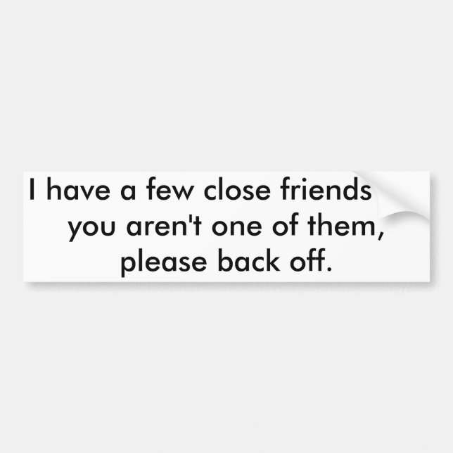 Zu nah zu unserem Auto - Autoaufkleber (Vorne)