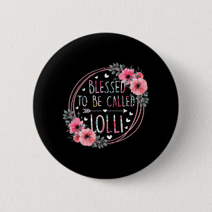 Zu nennen Lolli Mütter Tag Granmda Blume Flor Button