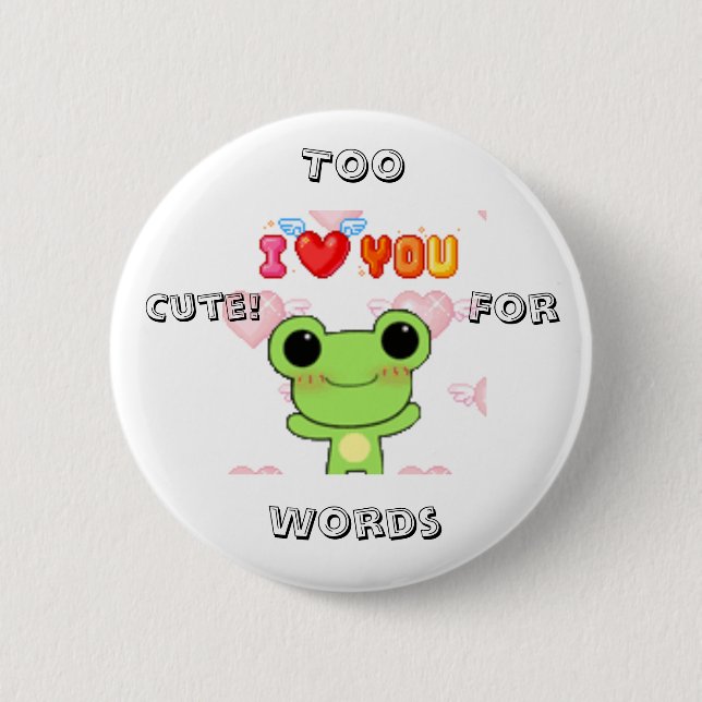 Zu niedlich! für Wörter Button (Vorderseite)