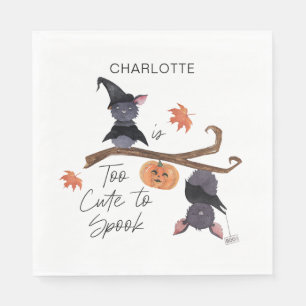 Zu Niedlich, Halloween Geburtstagsbats zu sprechen Serviette