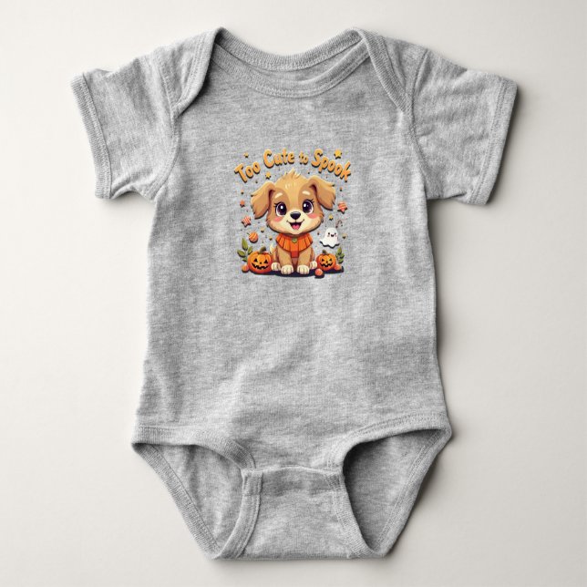 Zu Niedlich, Halloween zu sprechen Baby Strampler (Vorderseite)