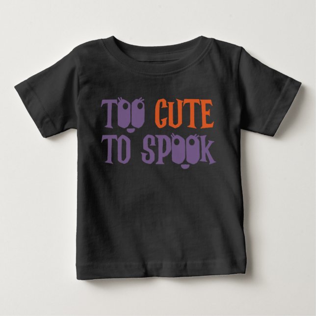Zu Niedlich, Halloween zu sprechen Baby T-shirt (Vorderseite)