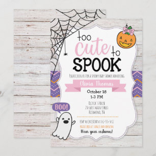 Zu niedlich Spook Halloween-Baby-Duschen-Einladung Einladung