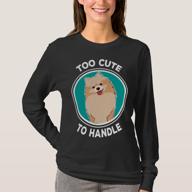 Zu Niedlich, um die Hundeidee des Spitzes zu handh T-Shirt (Vorderseite)