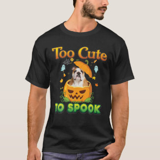 Zu Niedlich, um englischen Bulldog Hund Halloween  T-Shirt