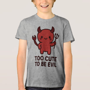 Zu NIEDLICH, um EVIL zu sein - kleiner Dämon - Hal Tri-Blend Shirt