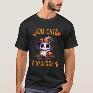 Zu niedlich, um Funny Skeleton und Pumpkin Hallo z T-Shirt