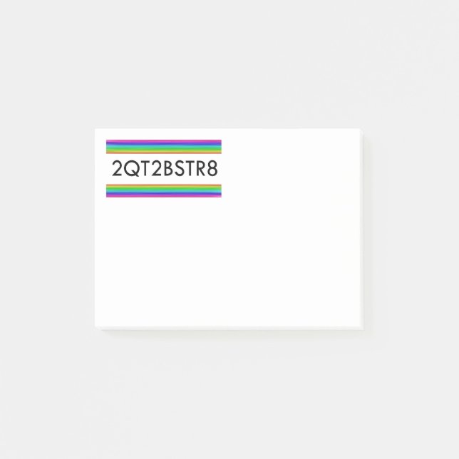 zu Niedlich, um gerade zu sein Post-it Klebezettel (Vorderseite)