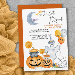 Zu Niedlich, um Halloween Geburtstagsparty zu spre Einladung
