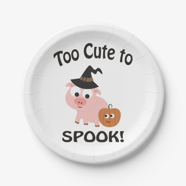 Zu Niedlich, um Schweinefleisch zu verraten Pappteller (Vorderseite)