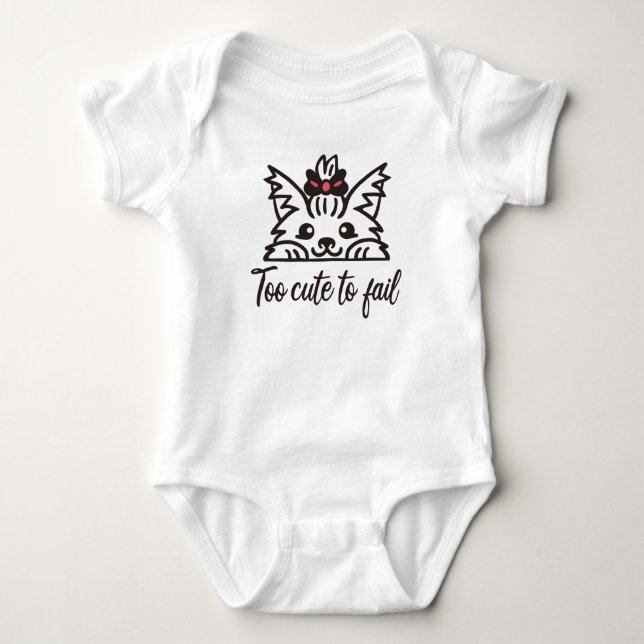Zu niedlich, um versagen baby strampler (Vorderseite)