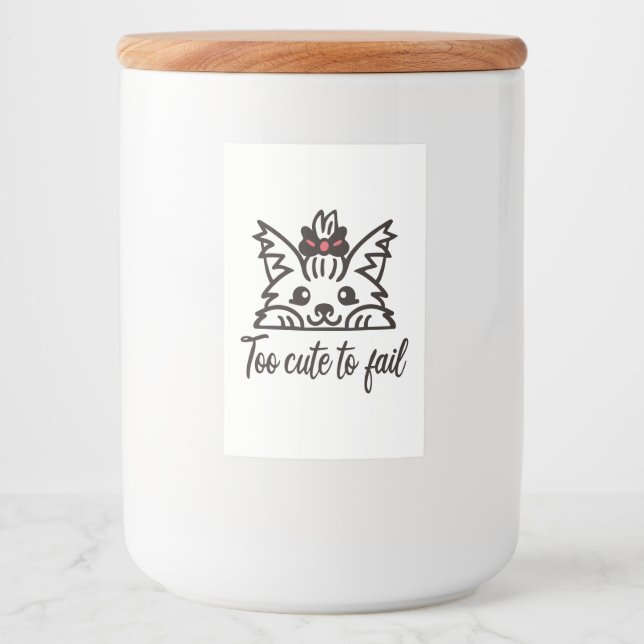 Zu niedlich, um versagen lebensmitteletikett (Vorderseite)