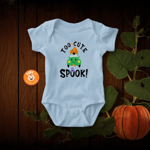 Zu Niedlich, um zu sprechen! Halloween Car Blue Baby Strampler