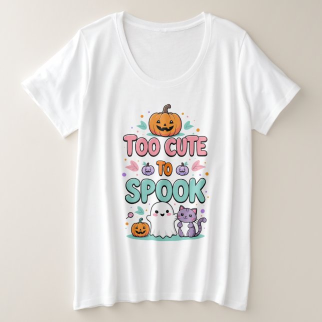 Zu Niedlich, um zu sprechen - Kawaii Pastel Hallow Große Größe T-Shirt (Design vorne)