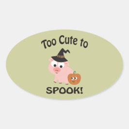 Zu Niedlich, um zu sprechen! Schweinezange Ovaler Aufkleber