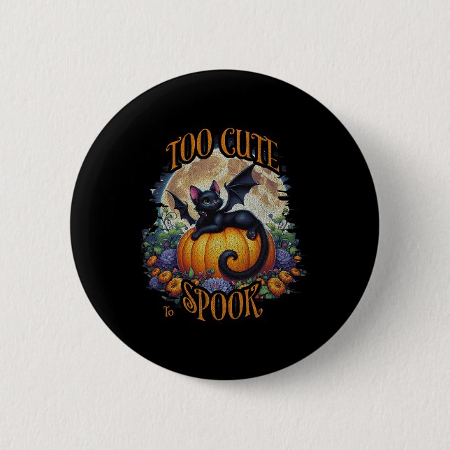 Zu Niedlich, um zu sprechen - Spooky Season Button (Vorderseite)