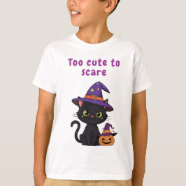 Zu Niedlich zu Scare - Halloween Black Cat Design T-Shirt