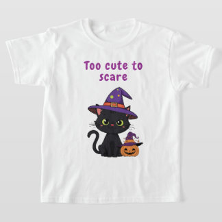Zu Niedlich zu Scare - Halloween Black Cat Design T-Shirt