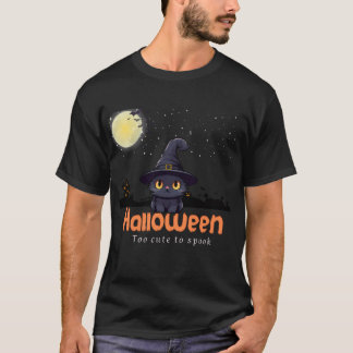 Zu Niedlich zu sprechen - Black Cat & Pumpkin Hall T-Shirt