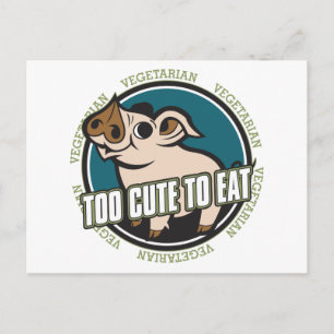 Zu Niedlich zum Essen von Pig Postkarte