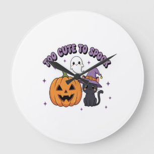 Zu niedlich zum Gruseln Halloween Große Wanduhr