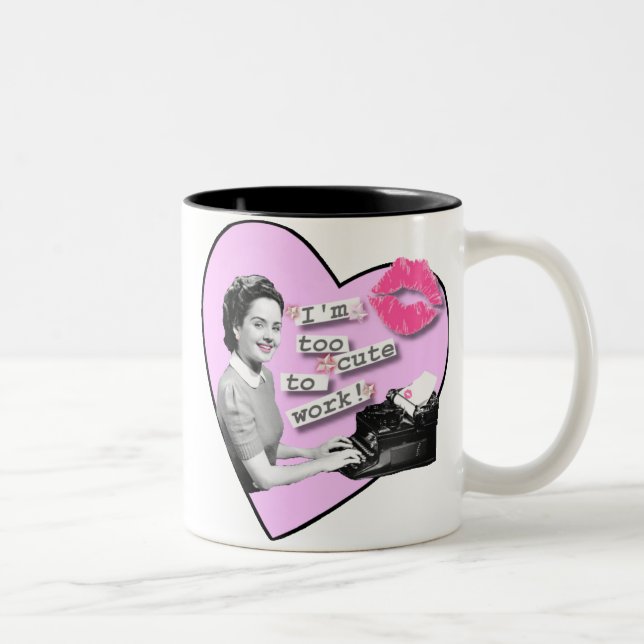 Zu niedlich! zweifarbige tasse (Rechts)