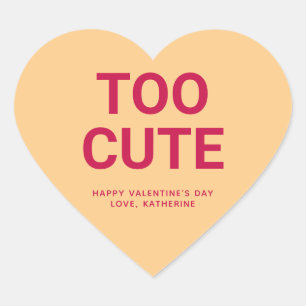 Zu niedliche Gespräche am Valentinstag Herz-Aufkleber
