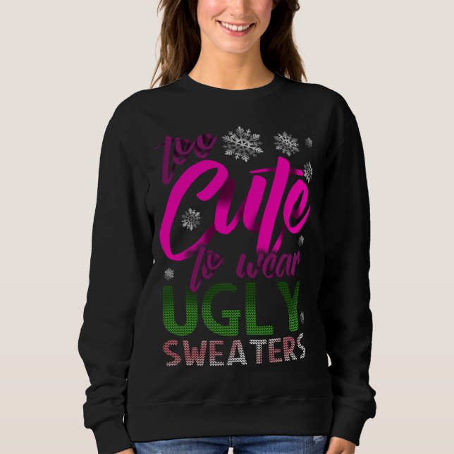 Zu NIEDLICHE Weihnachten Weihnachten NUR Sweaters Sweatshirt (Vorderseite)