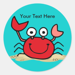 Zu Niedlicher Crab-Aufkleber Runder Aufkleber